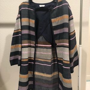 34N118W Anthropologie multicolor coat size L